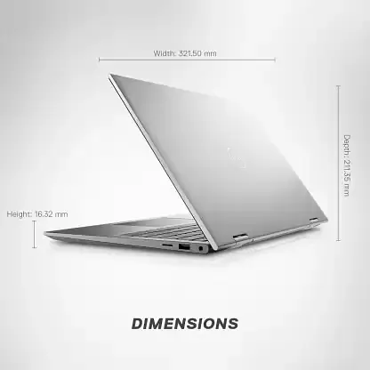Dell New Inspiron 5410 2In1 Laptop Intel I3-1125G4, 8Gb, 256Gb Ssd, Windows 11 + Mso'21, 14 Inches (35.56 Cms) Touch Fhd 60Hz Display, Platinum Silver Color, Fpr + Backlit Kb (D560725Win9Se), 1.5Kgs - Master