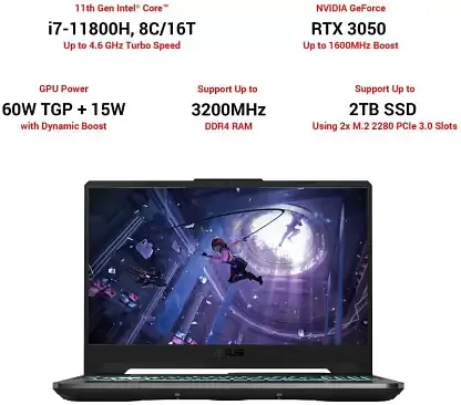 ASUS ASUS TUF Gaming Core i7 11th Gen 16 GB/1 TB SSD FX506HCB-HN225T - Master