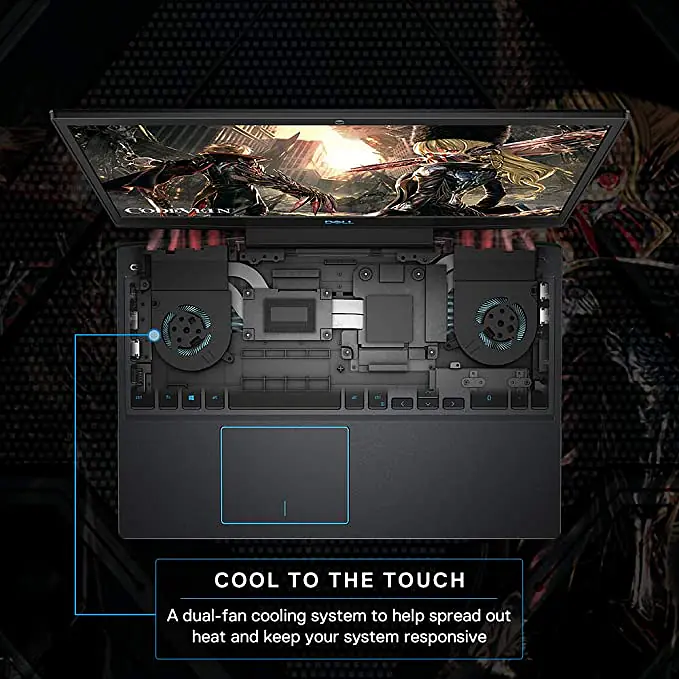 Dell G3 3500 Gaming Intel 10th Gen Core i5-10300H 15.6 inches LCD FHD Laptop 1920x1080 (8GB/1TB + 256GB SSD/Windows 10 Home/4GB NVIDIA 1650 Graphics), Eclipse Black, 2.3 kg - Master