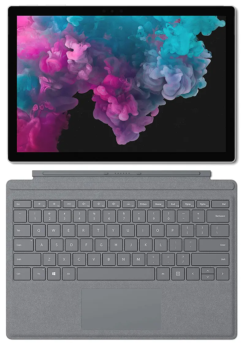 Microsoft Surface Pro 6 with Signature Type Cover Bundle (Platinum), Intel Core i5 8th Gen 8250U 8 GB Memory 128 GB SSD 12.3" Touchscreen 2736 x 1824 Detachable 2-in-1 Laptop Windows 10 Home - Master