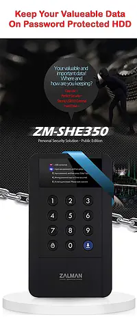 USB 3.0 Password Encrypted 2.5" External HDD Enclosure (ZM-SHE500) 1 TB External Hard(USB HDD) Drive for PC/Mac Data Security - Master