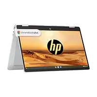 HP Chromebook Plus x360 14, Intel Core i3-N305, ChromeOS, 14-inch (35.6 cm), FHD, Touchscreen, 8GB LPDDR5, 128GB UFS, Intel UHD Graphics, 1080p FHD Camera w/Privacy Shutter (Silver, 1.37 kg) cd0013TU - Master