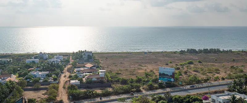 Ecr Sea Facing  House @1750RS  sqft Palm Trees Beach Farm House East Coast Road Nemmeli 1 Ground On Beach - Master