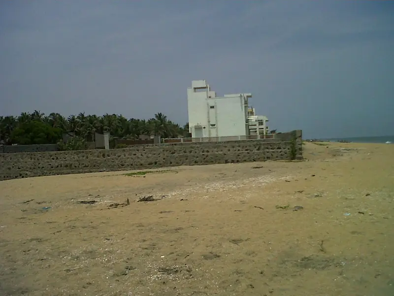 Ecr Sea Facing  House @1750RS  sqft Palm Trees Beach Farm House East Coast Road Nemmeli 1 Ground On Beach - Master