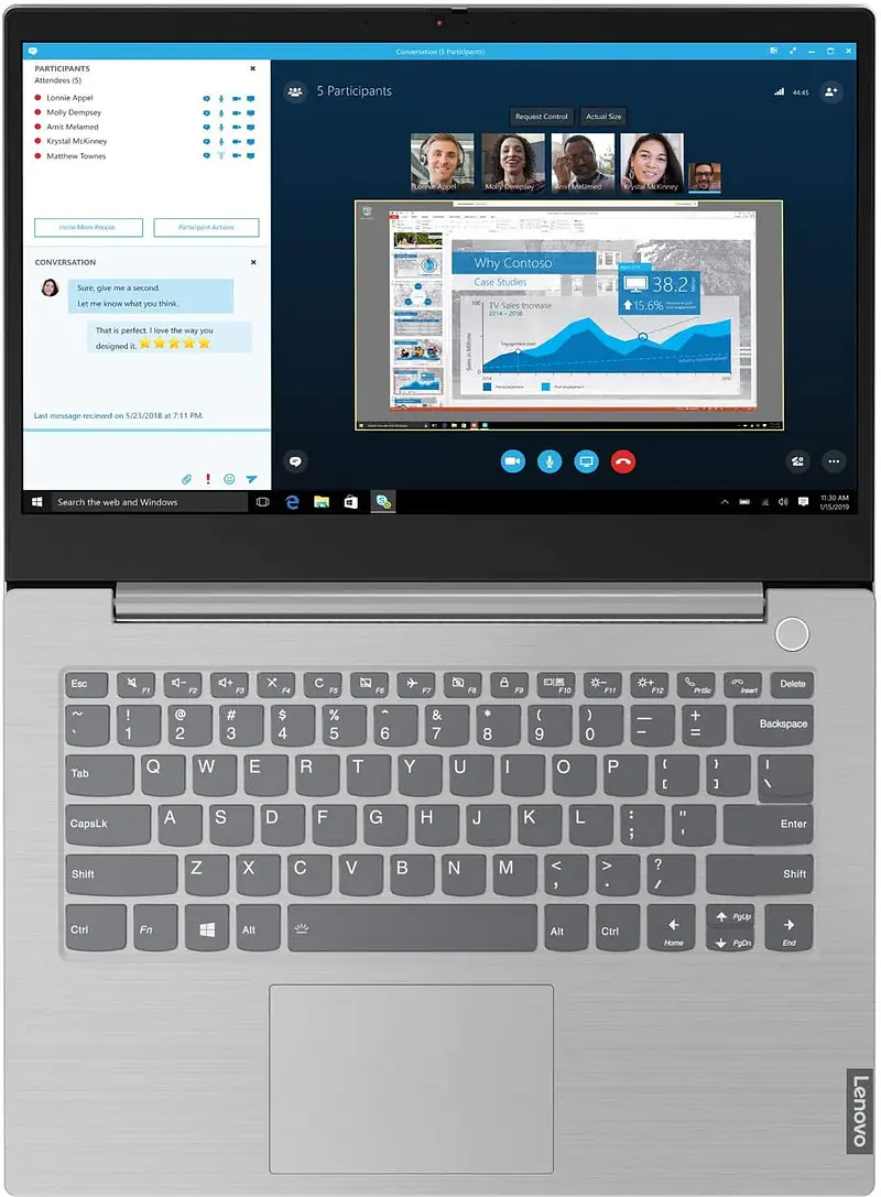 Lenovo ThinkBook 14 Intel Core i3 10th Gen 14" (35.56cms) Full HD Thin and Light Laptop (4GB RAM/ 1TB HDD/Windows 10 Home/Mineral Gray/ 1.49 kg), 20RV00BRIH - Master
