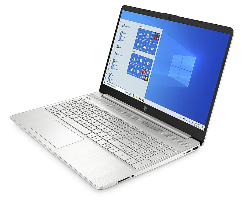 HP 15s AMD Ryzen 3 Quad Core 4300U - (8 GB/256 GB SSD/Windows 10 Home) 15s-ey1003AU Thin and Light Laptop  (15.6 inch, Natural Silver, 1.69 KG, With MS Office) - Master