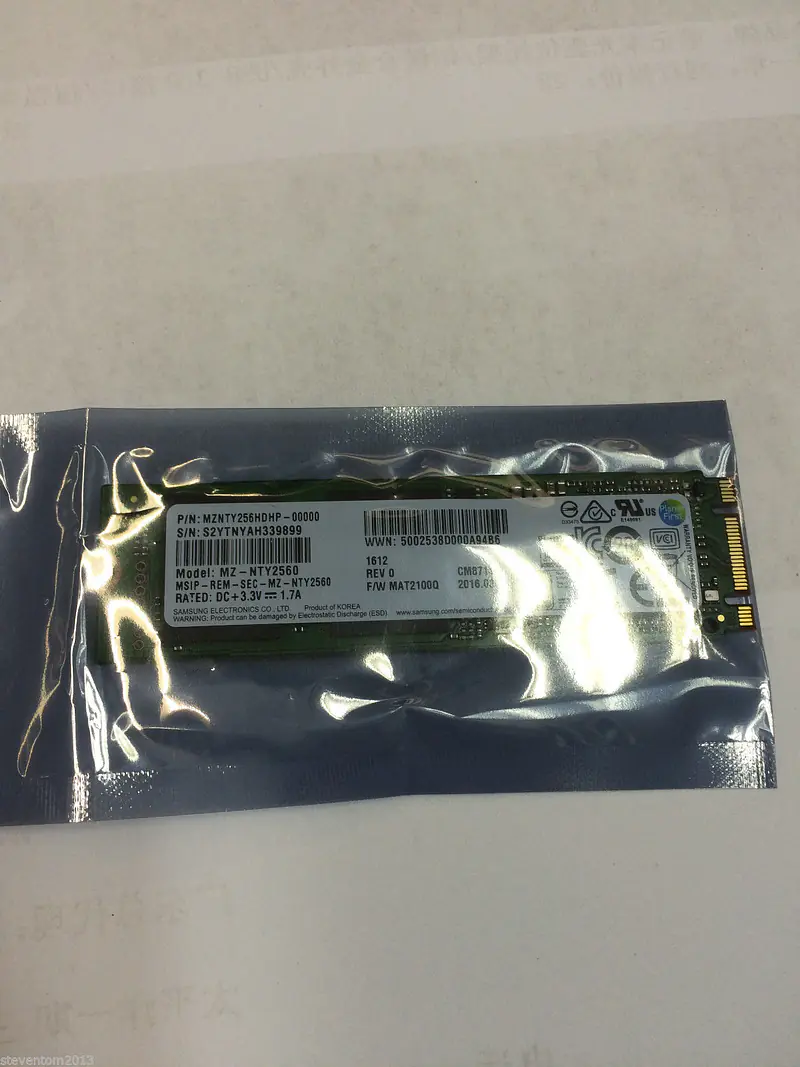 samsung mz-nty2560 256gb m.2  ssd - Master