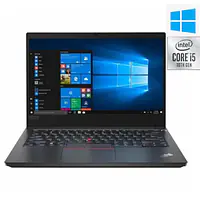 Lenovo ThinkPad E14 Intel Core i5 10th Gen 14-inch Full HD Thin and Light Laptop (8GB RAM/ 500GB HDD/Windows 10 Professional/Black/ 1.77 kg), 20RAS0T200 - Master