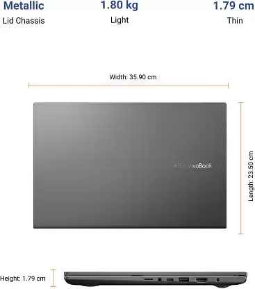 ASUS VivoBook K15 OLED (2022) Intel Core i3 11th Gen 1115G4 - (8 GB/SSD/256 GB SSD/Windows 10 Home) K513EA-L302TS Thin and Light Laptop  (15.6 inch, Indie Black, 1.80 kg, With MS Office) - Master