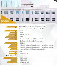 Rental (4 STAR HOTEL) Egmore Periyamet  40000sqft EVEREST PARRYS Poonamallee High ROAD Mount Road  Property - Master