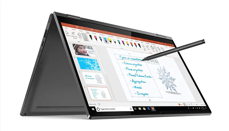 Lenovo Yoga C640 10th Gen Intel Core i5 13.3" (33.78 cms) Full HD IPS 2-in-1 Touchscreen Laptop (8GB/512GB SSD/Windows 10/MS Office 2019/Iron Grey/1.35Kg), 81UE0034IN - Master
