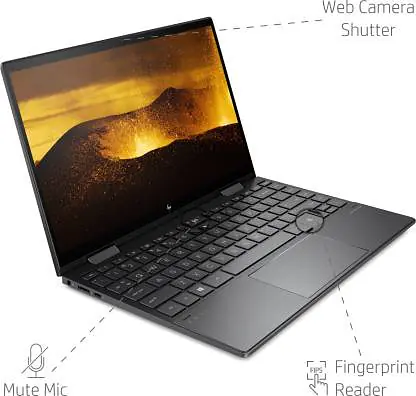 HP Envy x360 AMD Ryzen 5 4500U 13.3 inches(34cm) Convertible Touchscreen FHD Laptop (8GB/512GB SSD/Windows 11 Home/MS Office/Night Fall Black/1.32kg), 13-ay0045AU - Master