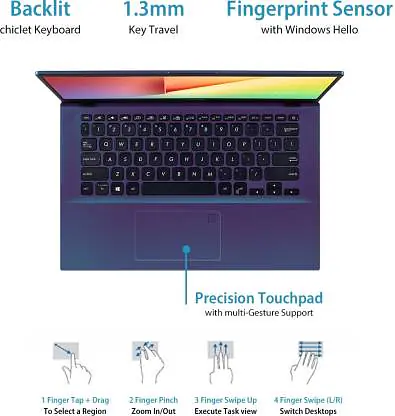 ASUS VivoBook 14 Intel Core i5 10th Gen 10210U - (8 GB/1 TB HDD/256 GB SSD/Windows 10 Home) X412FA-EK511T Thin and Light Laptop  (14 inch, Transparent Silver, 1.50 kg) - Master