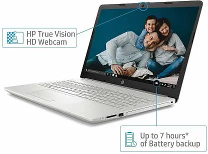 HP 15 Intel Core i3 7th Gen 7100U - (4 GB/HDD/1 TB HDD/Windows 10 Home) 15-da0326tu Laptop  (15.6 inch, Natural Silver, 2.04 kg) - Master