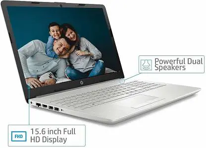 HP 15 Intel Core i3 7th Gen 7100U - (4 GB/HDD/1 TB HDD/Windows 10 Home) 15-da0326tu Laptop  (15.6 inch, Natural Silver, 2.04 kg) - Master