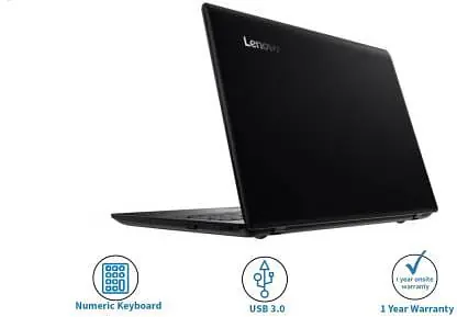 Lenovo Ideapad 110 AMD APU Quad Core A6 6th Gen A6-7310 - (4 GB/HDD/500 GB HDD/Windows 10 Home) IP110 15ACL Laptop  (15.6 inch, Black, 2.2 kg) - Master