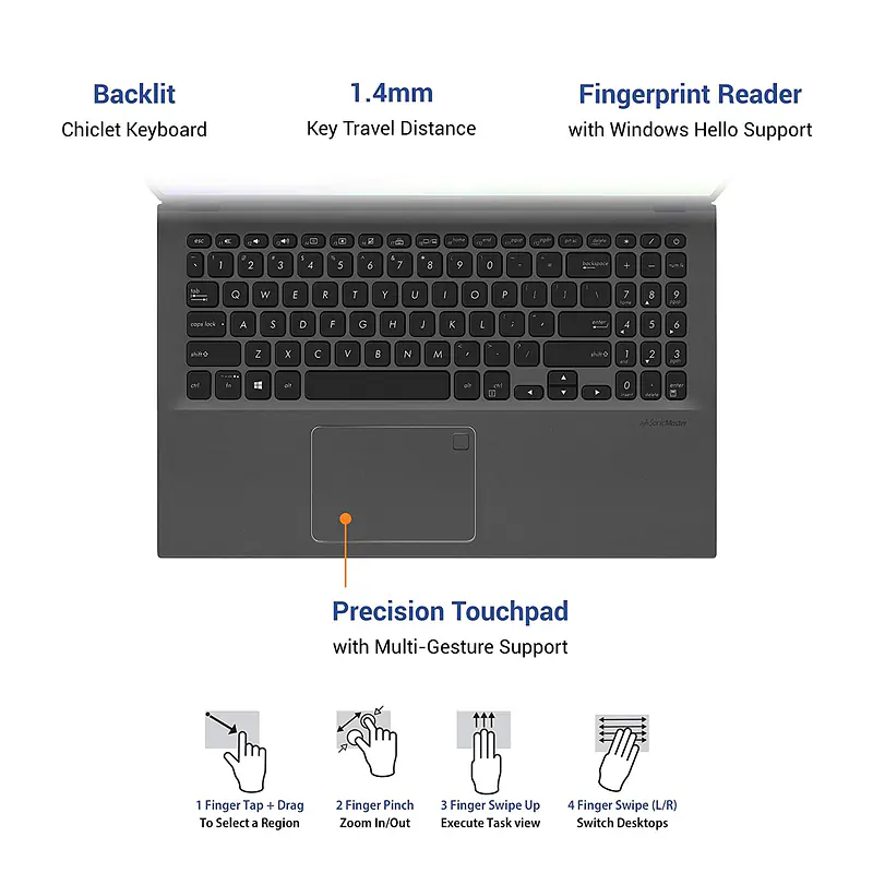 ASUS VivoBook 15 Intel Core i5 8GB RAM/1TB HDD + 256GB SSD - Master