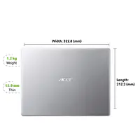 Acer Swift 3 AMD Ryzen 5 Hexa Core 5500U - (8 GB/512 GB SSD/Windows 10 Home) SF314-43 Thin and Light Laptop  (14 inch, Pure Silver, 1.2 kg, With MS Office) - Master