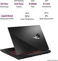 ASUS ROG Strix G15 Intel Core i5 10th Gen 10300H - (8 GB/512 GB SSD/Windows 10 Home/4 GB Graphics/NVIDIA GeForce GTX 1650 Ti/144 Hz/50 W) G512LI-HN094T Gaming Laptop  (15.6 inch, Black Plastic, 2.3 kg) - Master