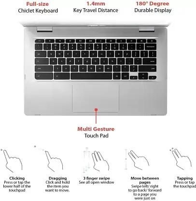 ASUS Chromebook Celeron Dual Core - 4 GB/64 GB EMMC Storage - Master