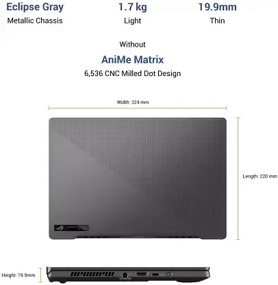 ASUS ROG Zephyrus G14 Ryzen 7 Octa Core 4800HS - 8 GB/1 TB SSD - Master