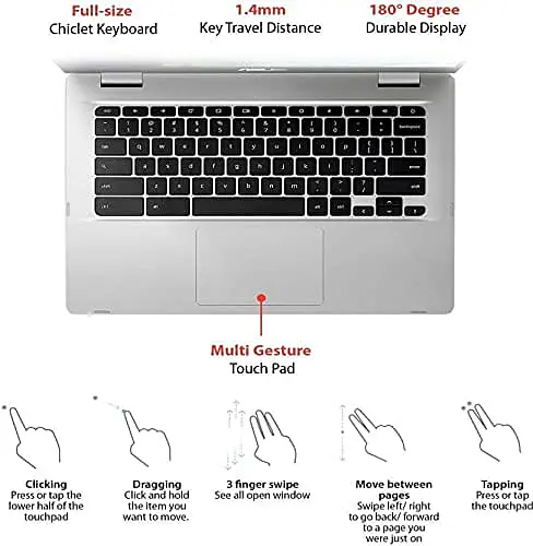 ASUS Chromebook Celeron Dual Core - (4 GB/64 GB EMMC Storage/Chrome OS) C523NA-BR0300 Thin and Light Laptop - Master