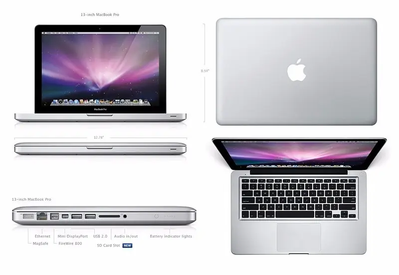 Apple Macbook Pro Core i5 a1286 - (8 GB/1 TB HDD (15.4 inch, SIlver) - Master