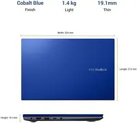 ASUS VivoBook Ultra 14 (2022) Core i3 11th Gen - (8 GB/512 GB SSD/Windows 11 Home) X413EA-EB322WS Thin and Light Laptop (14 inch, Bespoke Black, 1.40 kg, with MS Office) - Master