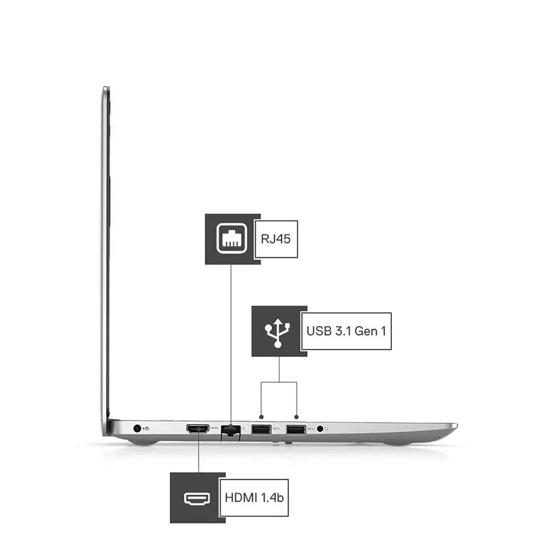 Dell Inspiron 3493 Intel 10th Gen i3-1005G1 14 inches(35cm) HD Thin and Light Laptop (4GB/1TB HDD/Windows 10 + MS Office/HD Graphics/Silver) D560193WIN9SE, 1.7Kg - Master