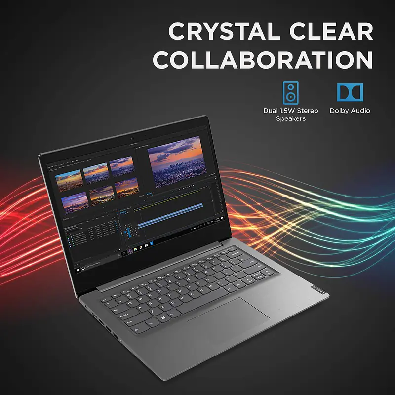Lenovo V14 Intel Core i3 10th Gen 14 inches HD Thin and Light Laptop (4GB RAM/ 1TB HDD/Windows 10 Home/Grey/ 1.6 kg), 82C4A00NIH - Master