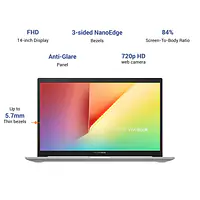ASUS Vivobook Intel Ultra K513EA-EJ303TS 15.6 inches FHD Notebook Computer (4 GB RAM/i3-1115G4/4G/256 PCIe SSD/Transparent Silver/MacFee/Office H&S/Windows 10/Backlit KB/Finger Print/1.6Kg) - Master