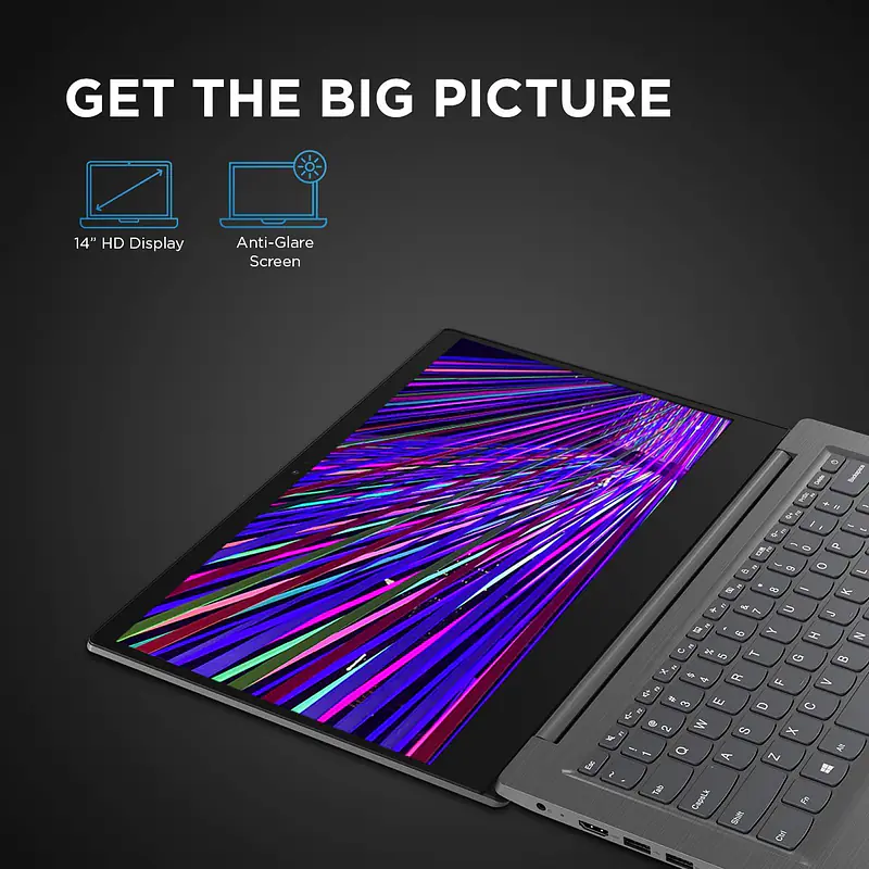 Lenovo V14 Intel Core i3 12th Gen 14" (35.56 cm) FHD (1920x1080) Antiglare 250 nits Thin and Light Laptop (8GB RAM/512GB SSD/DOS/Iron Grey/1.43 kg), 82TSA01KIH - Master