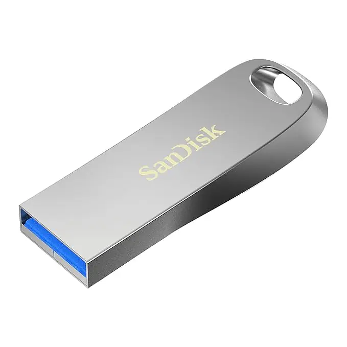 SANDISK Ultra Luxe 128GB, USB 3.2 Gen 1, Flash Drive, Upto 400MB/s R, Pendrive, Metal, 5Y Warranty (SDCZ74-128G-I35) - Master
