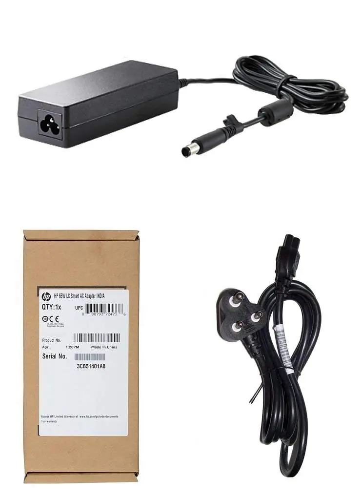 HP Genuine Original Laptop Adapter Charger 65w 19.5V 3.33A for Compaq nx6120 nx6310 nx6320 nx6325 nx6400 nx7300 nx7400 tc4400 & Power Cord 6830s 6910p 3.34 Adapter  (Power Cord Included) - Master