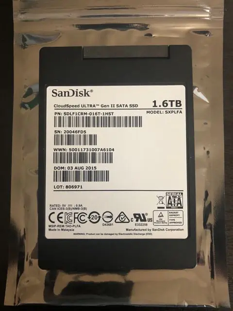 SanDisk CloudSpeed Ultra 800GB 2.5" SATAIII Internal Solid State Drive SDLFOCAM-800G-1HA1 - Master