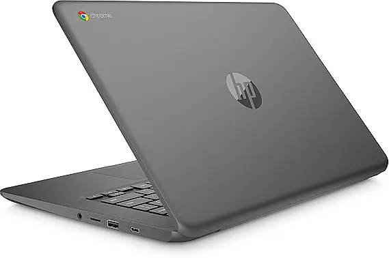 HP Chromebook 14A G5, AMD A4 14-inch(35.6 cm) HD(1366 x 768), Anti-Glare Display (4GB RAM/32GB eMMC/Chrome OS/Chalkboard Gray/1.57 Kg) - 7QU82PA - Master