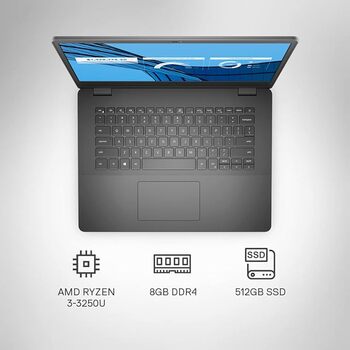 Dell New Vostro 3405 Laptop 8GB DDR4, 512GB SSD, Windows 11 + MS Office'21,