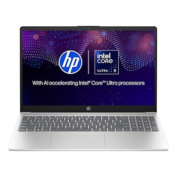 HP 15 AI Laptop, Intel Core Ultra 5 125H, 12 Tops, 8GB DDR5, 512GB SSD Win11, Office21, Grey, 1.65 kg