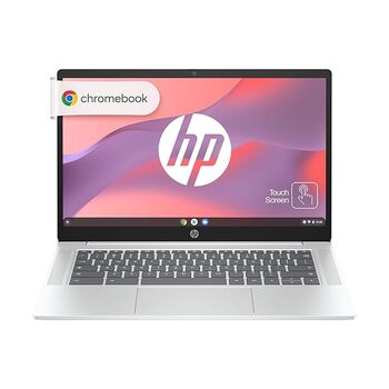 HP Chromebook 14, Intel Processor N200, ChromeOS, 14-inch (35.6 cm), HD, Touchscreen, 8GB LPDDR5, 128GB UFS