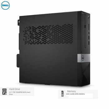 Dell Vostro-Dt-3471/Intel Core 9TH Gen i3-9100/Display Not Included/1TB/4GB/Integrated Graphics/Win 10 Home/Default