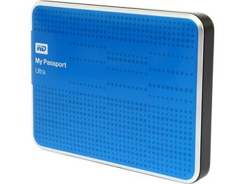 WD 1TB My Passport Ultra Portable Hard Drive USB 3.0 Model WDBZFP0010BBL-NESN Blue used