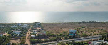 Ecr Sea Facing  House @1750RS  sqft Palm Trees Beach Farm House East Coast Road Nemmeli 1 Ground On Beach