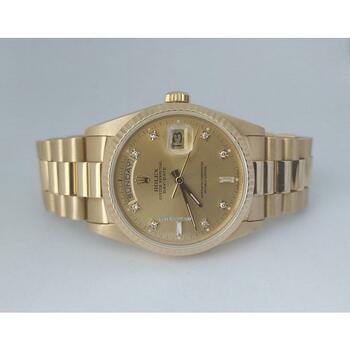 Rolex Day-Date President Diamond Dial 18K Gold