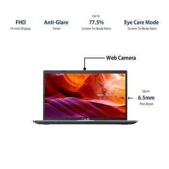 ASUS VivoBook 14 Intel Core i3 10th Gen 10110U - (4 GB/SSD/256 GB SSD/Windows 10 Home) X412FA-EK362T Thin and Light Laptop  (14 inch, Slate Grey, 1.50 kg)