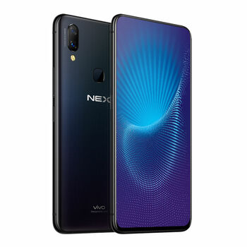 Vivo Nex 6.59 Inch 4G LTE Smartphone In-Display Fingerprint Ultra FullView Screen Snapdragon 710 6GB 128GB 12.0MP+5.0MP Dual Rear Cameras Android 8.1 Type-C Touch ID Fast Charge - Black