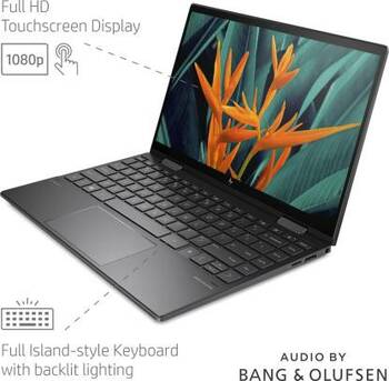 HP Envy x360 AMD Ryzen 5 4500U 13.3 inches(34cm) Convertible Touchscreen FHD Laptop (8GB/512GB SSD/Windows 11 Home/MS Office/Night Fall Black/1.32kg), 13-ay0045AU