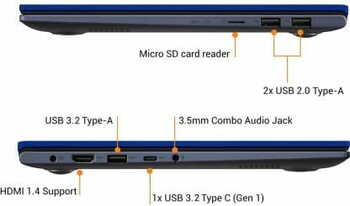 ASUS VivoBook Ultra 14 (2022) Core i3 11th Gen - (8 GB/512 GB SSD/Windows 11 Home) X413EA-EB322WS Thin and Light Laptop (14 inch, Bespoke Black, 1.40 kg, with MS Office)