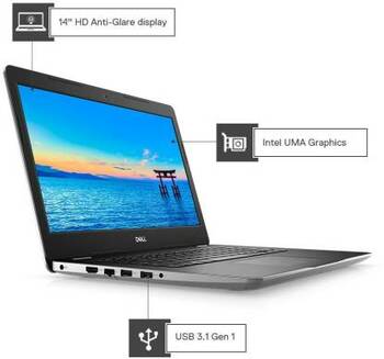 Dell 14 3481 (C563109HIN9) Intel Core i3 (7th Gen) Processor 4 GB DDR4 RAM 1 TB HDD Windows 10 Home Basic