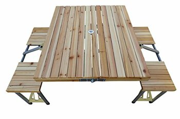 Amaze Folding Aluminium Outdoor Table With Wooden Top (Bare Table)