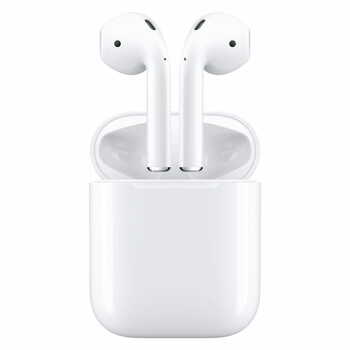 NEW Apple MV7N2HN/A 2nd Generation Wireless Airpods with Mic and Charging Case, White